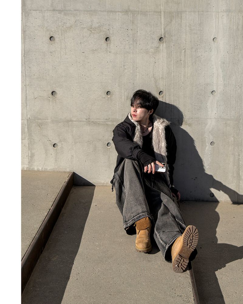 Morik Utility Pocket Wide Denim Pants