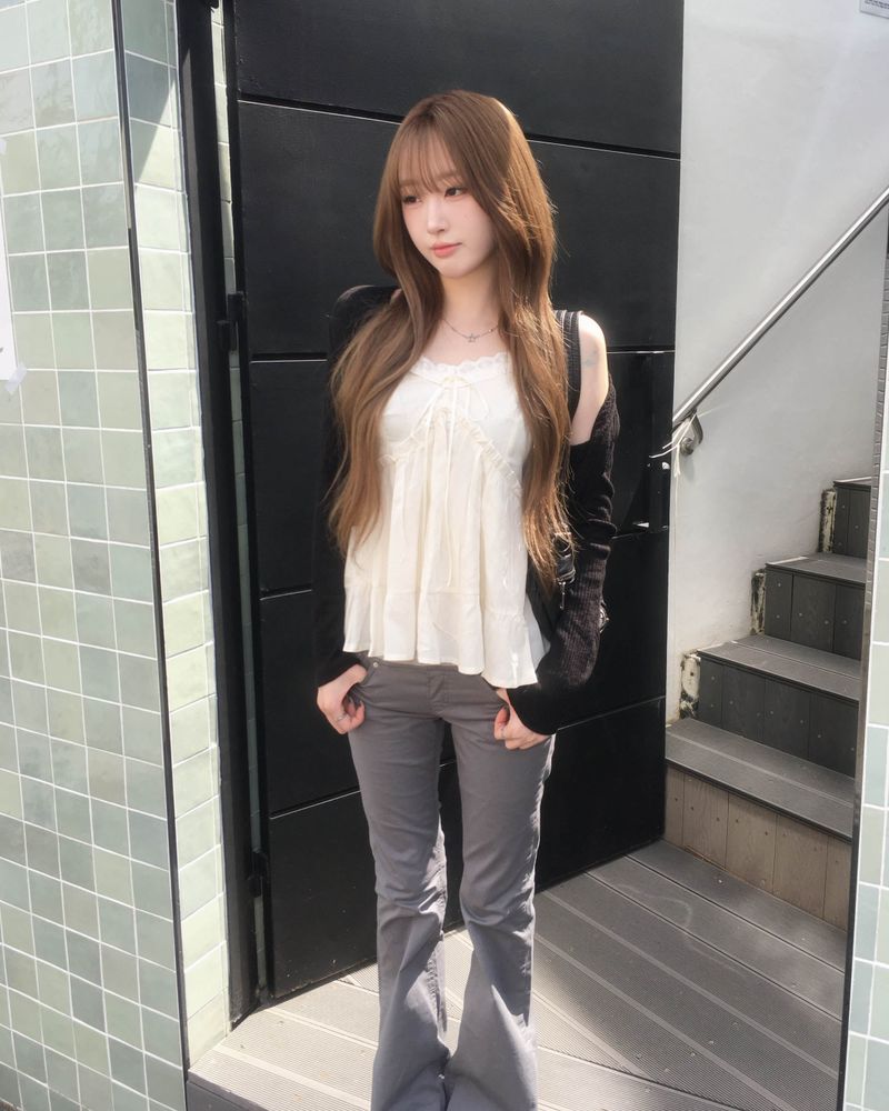 Shirring banding sapn boots cut pants