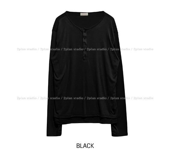 ルージュ レイヤード ヘンリーネック ロングスリーブ Tシャツ