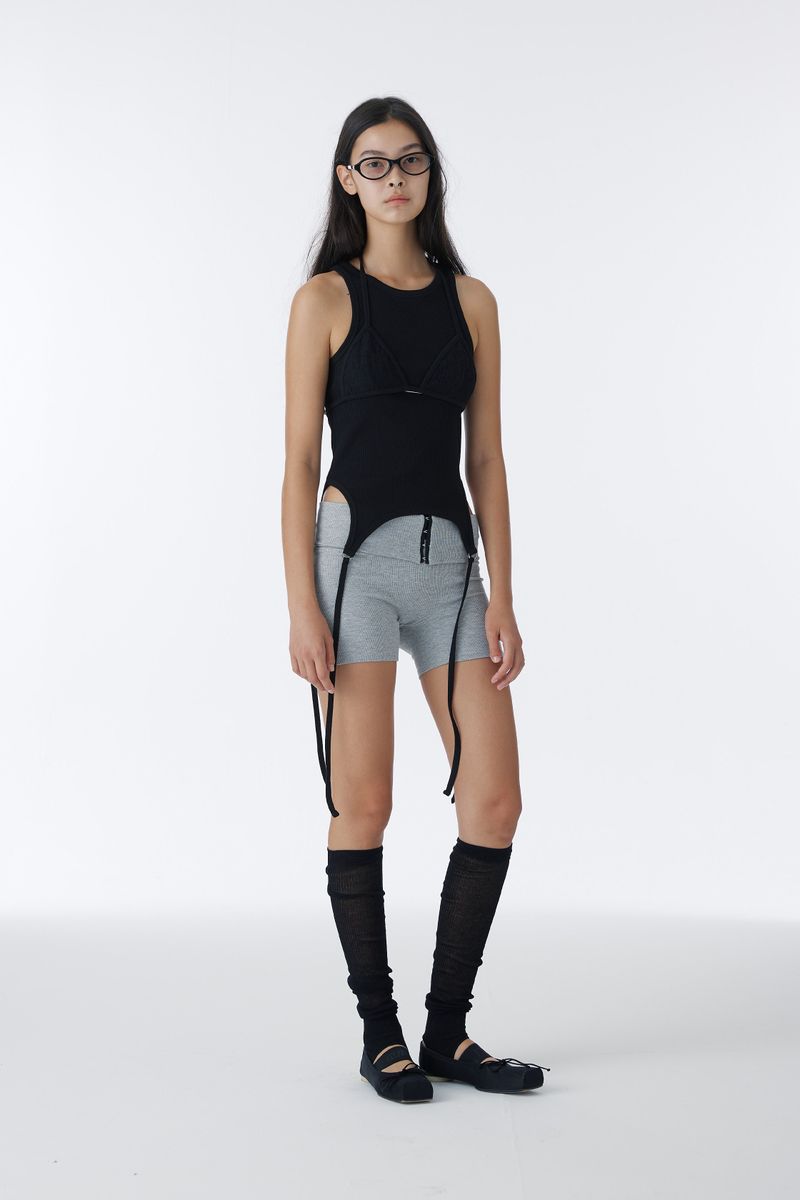 CORSET SHORT LEGGINGS (GRAY)