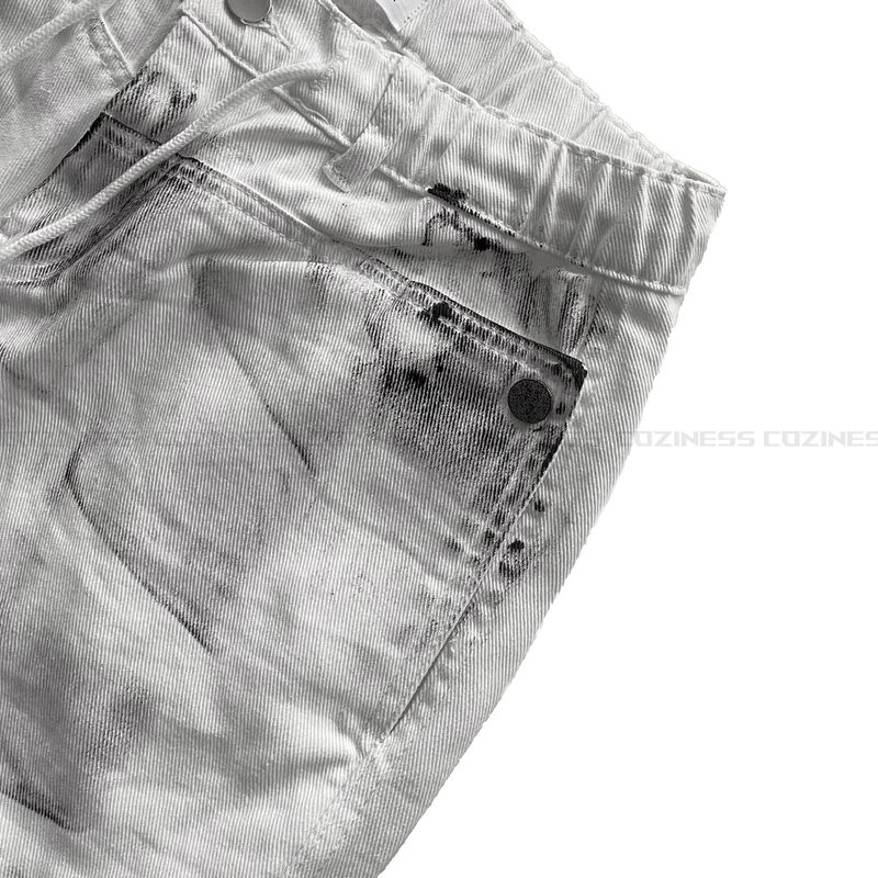 DV Dirty Parasuit White Cargo Pants