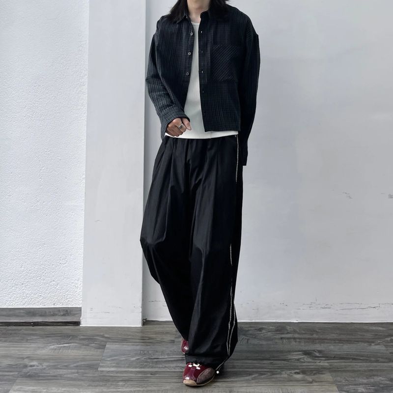 Bungee Hem Track Wide Trousers