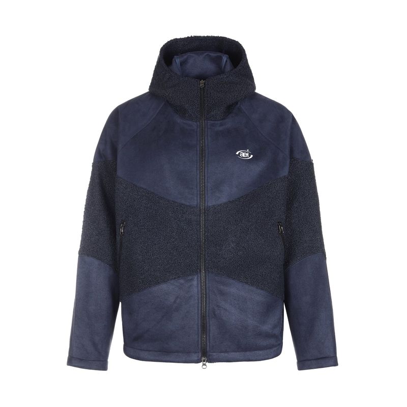 FLEECE HOODIE ZIP-UP [NAVY]