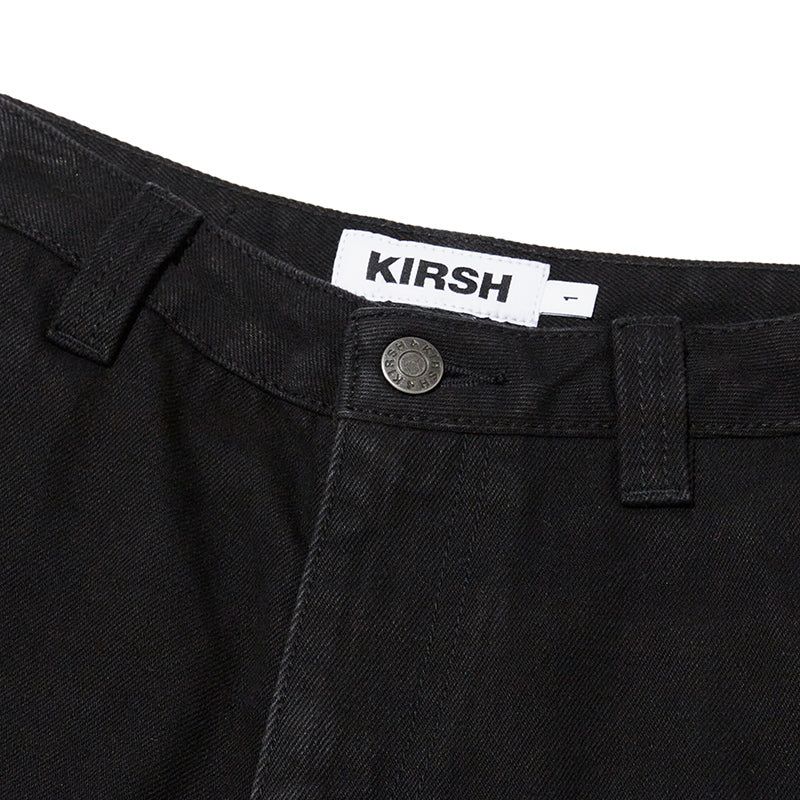 CHERRY BASIC NAPPING DENIM PANTS [BLACK]