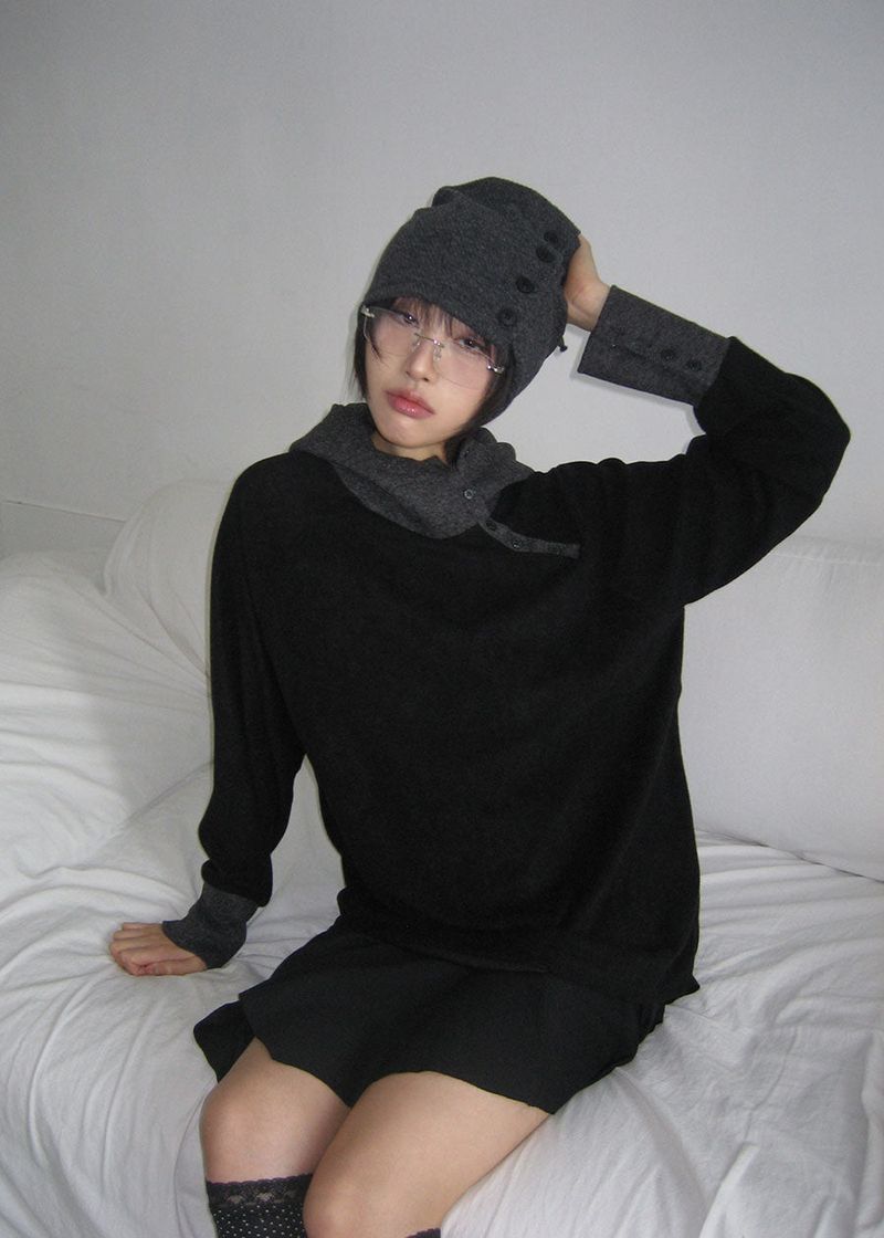 TURTLE BUTTON BEANIE 