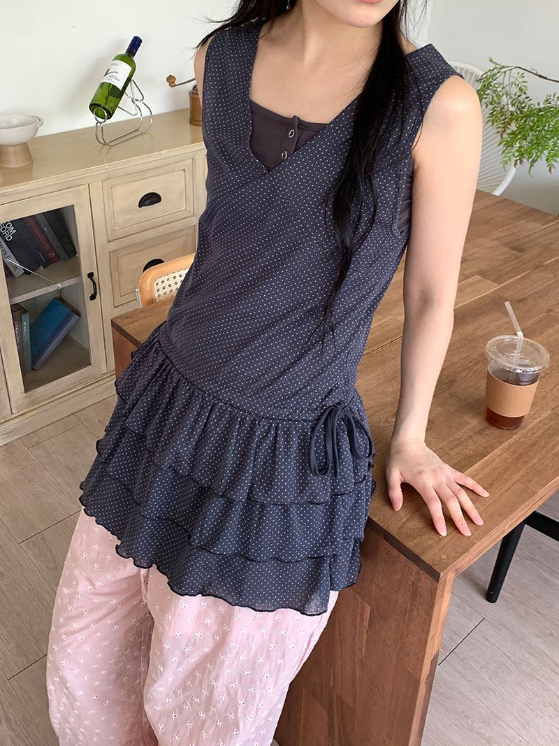 DOT CANCAN LAYERED DRESS (3C)