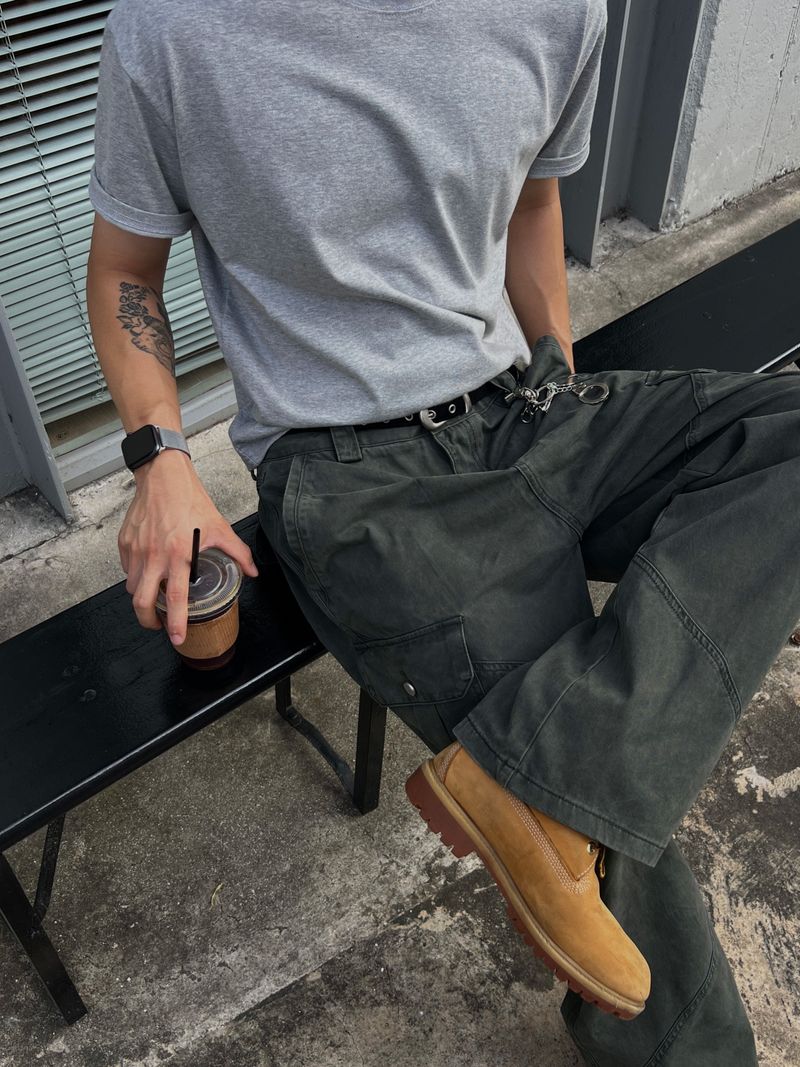Pigment Diagonal Seam Cargo Pants (3 Colors)