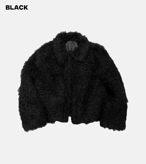 Chocolate Hairy Fur Jacket