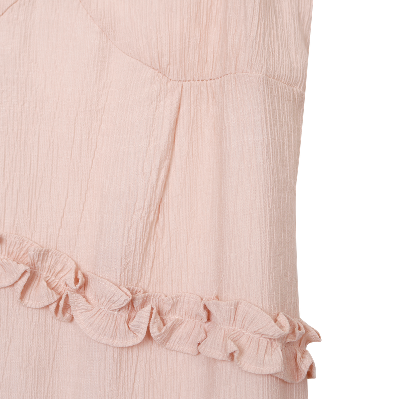 CHIFFON FRILL STRAP DRESS