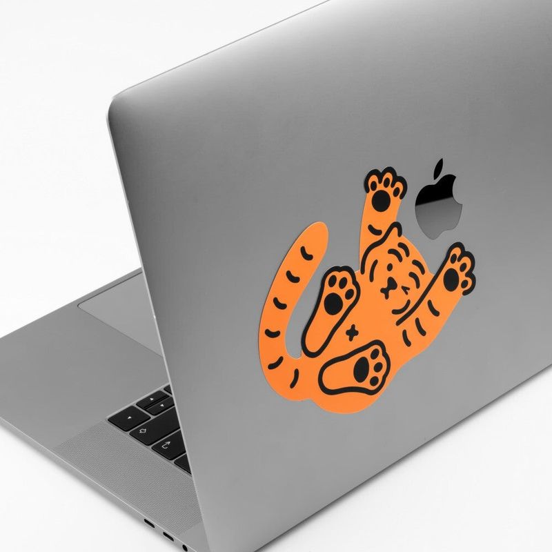 TUMBLING TIGER BIG REMOVABLE STICKER