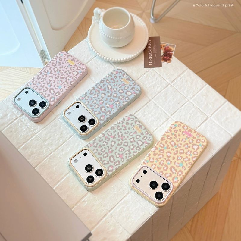 Leopard Star Glossy iPhone Case