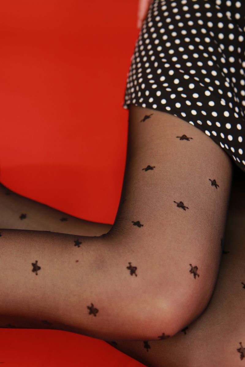 petite star tights (black)
