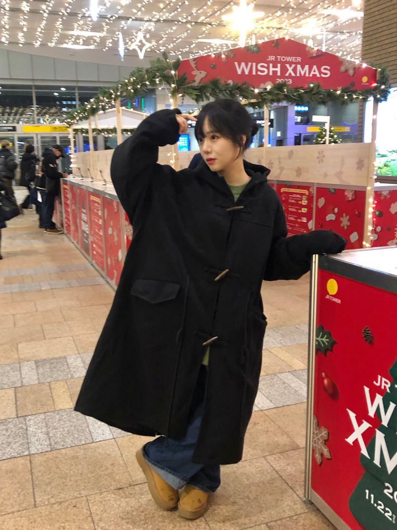 (quilted beam)Miyuki long hood duffle coat