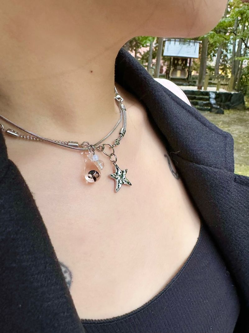 Trippy mushroom necklace.05 (2color)