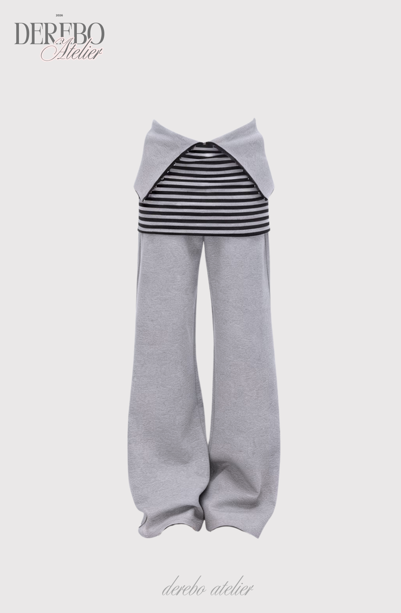 Gradient Off-Shoulder Zip-Up (PANTS)