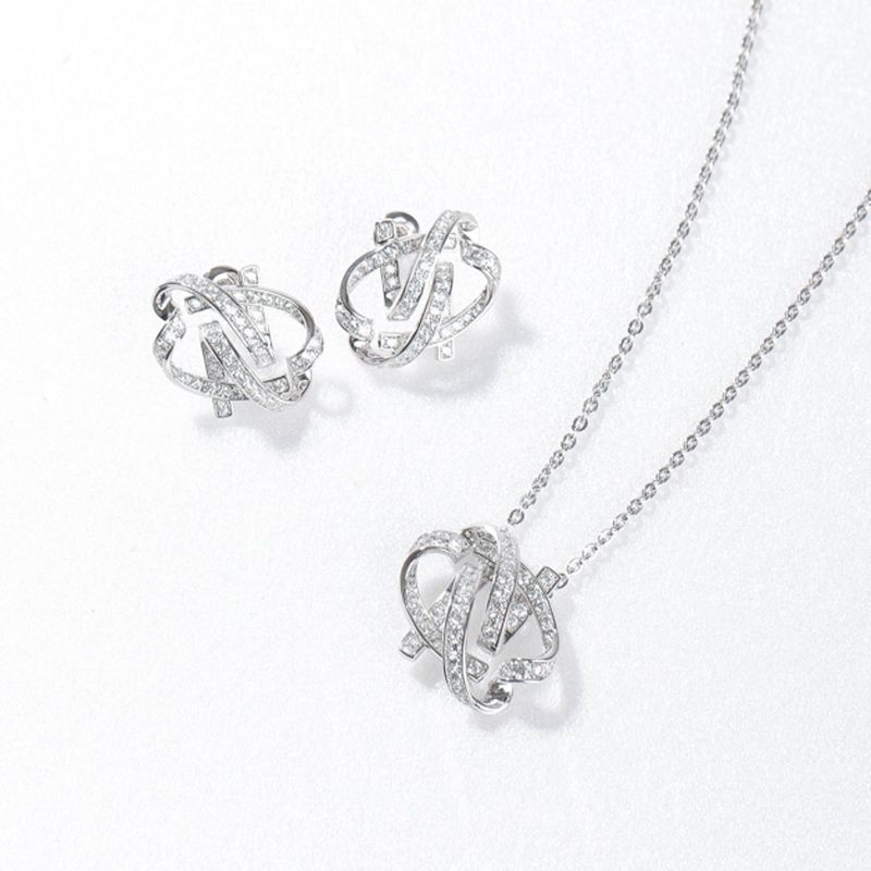 Authentique Earrings Silver (Plated White gold)