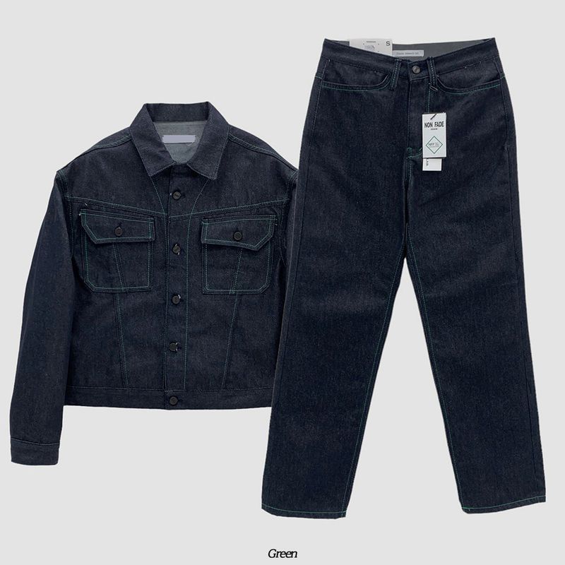 Rerap Non Fade Denim Stitch Jacket (2color)