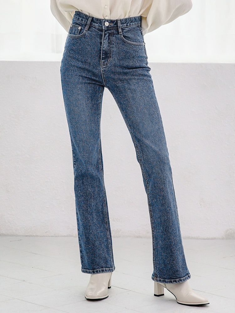 WAAR(ワル)の「W52 LONG SEMI BOOTS CUT DENIM PANTS_MEDIUM BLUE(Pants)」