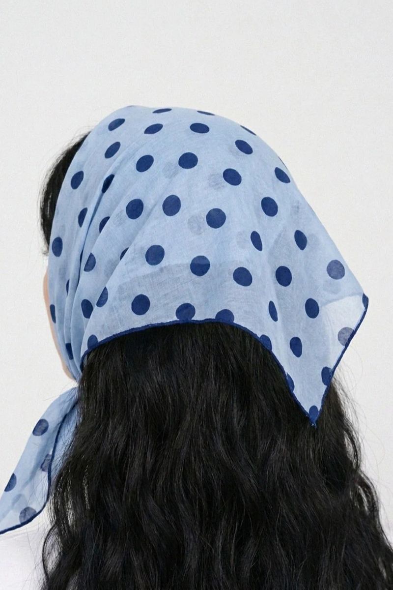 POPO POLKA DOT SCARF (WHITE, SKY 2COLORS!)