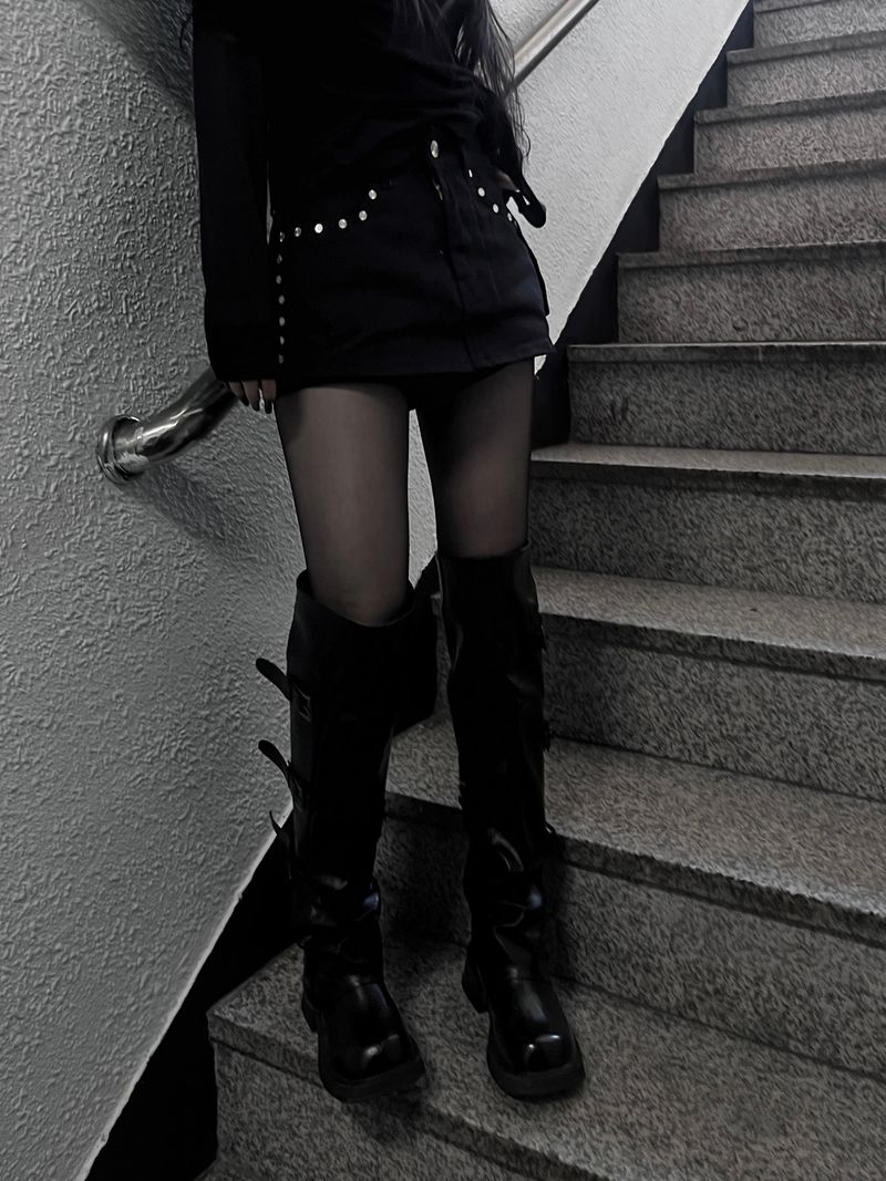 rivet unique skirt pants (2color)