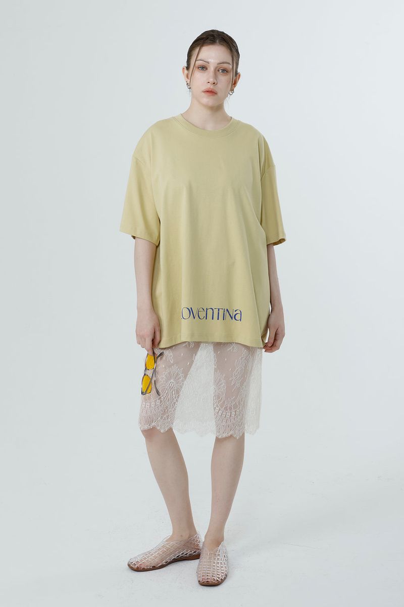 MULTI PRINTING T-SHIRT LIZE_MUSTARD