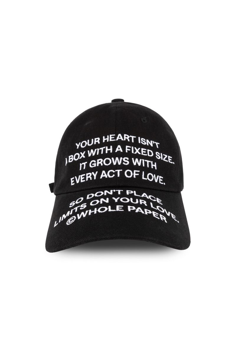 TEXT BALL CAP (BLACK)