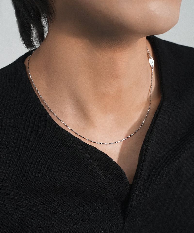 Slim liner chain necklace (925 silver)