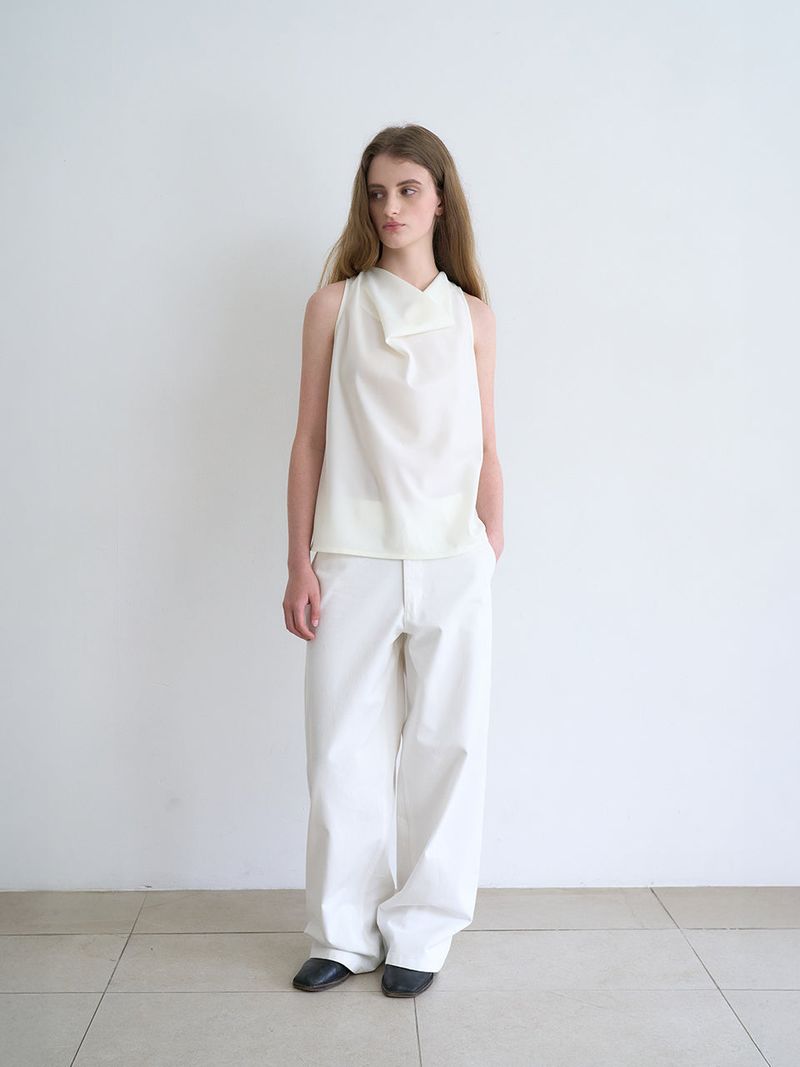 Celine cowl blouse (Cream)