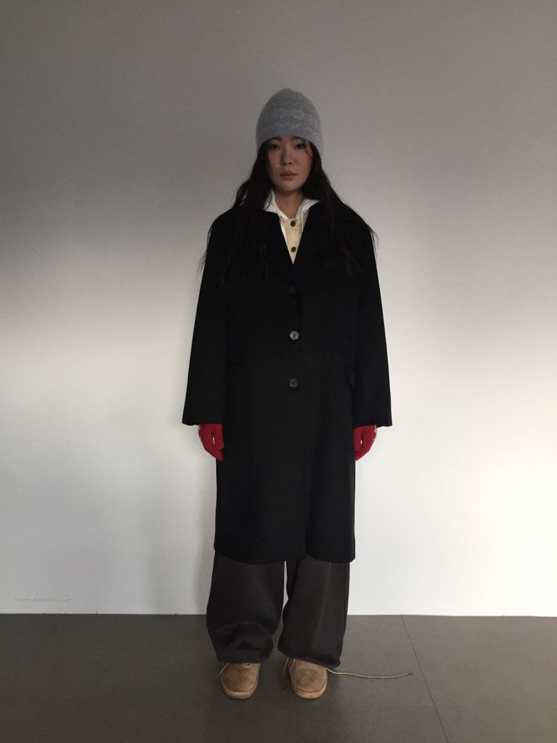 Wool Blend Essential Long Coat (2 Colors)