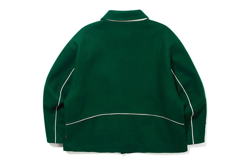 WOOL PIPING BIKER JACKET