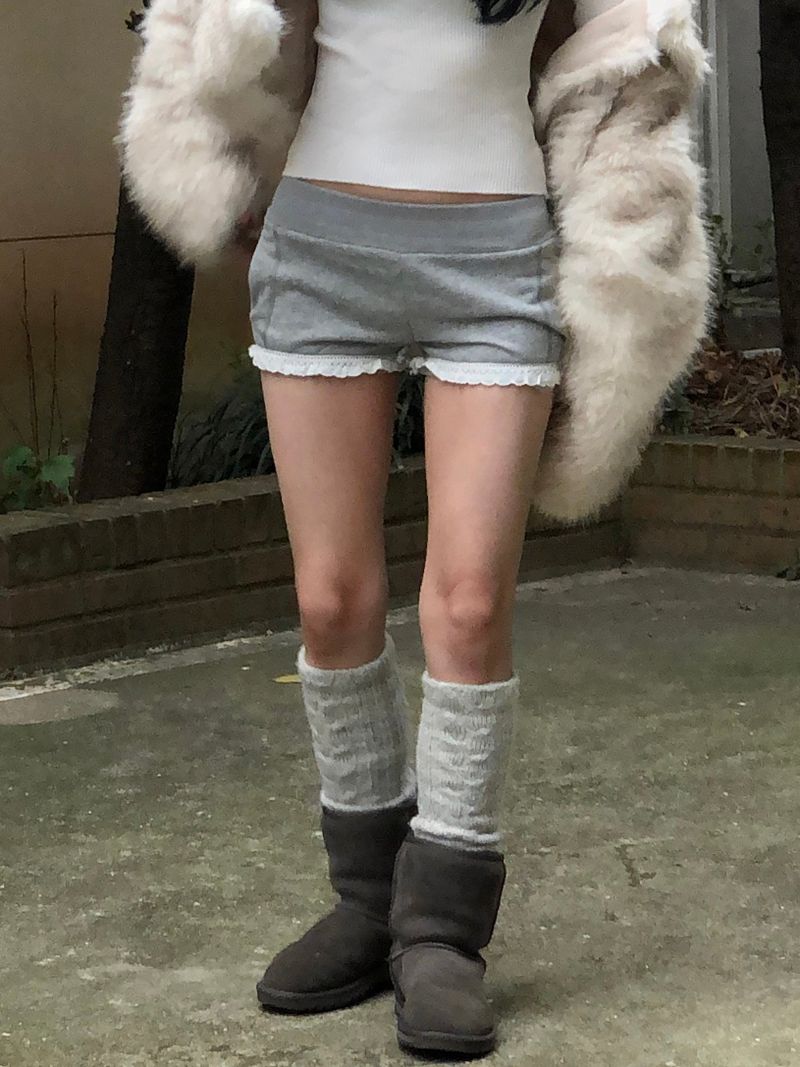 Gray Micro Mini Shorts