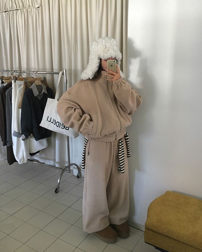 [ORIGINAL] WINDY ZIP-UP FLEECE SET