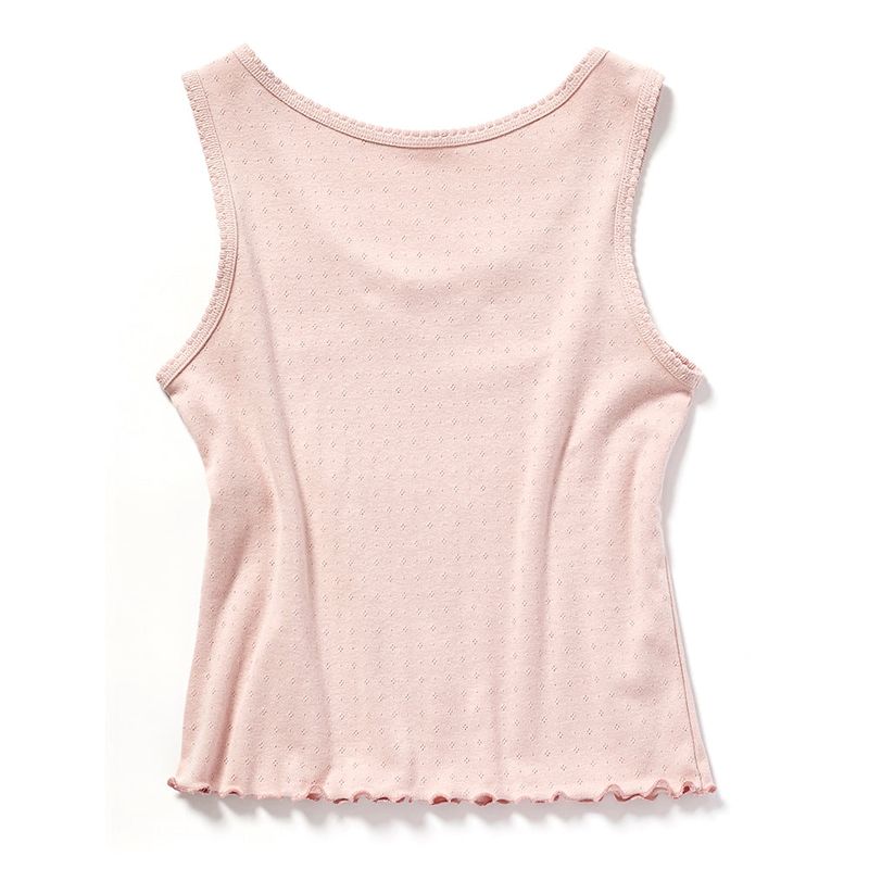 SCALLOP PUNCHING SLEEVELESS_PINK