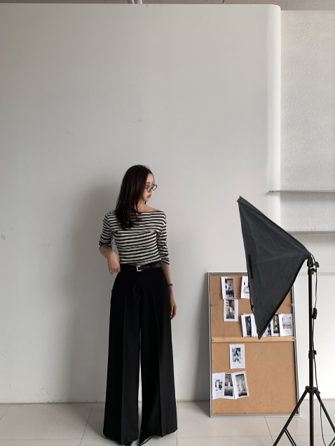 Lesen Tension Wide Slacks / 4 colors