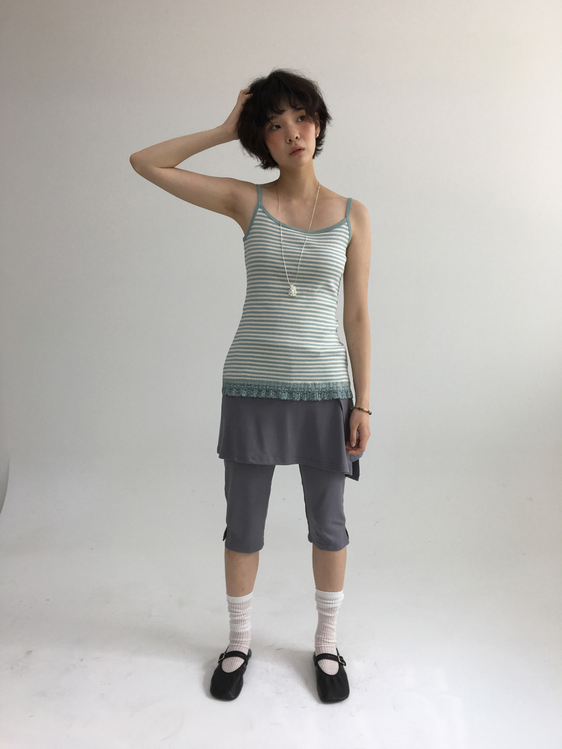 Som Striped Lace Sleeveless (4color)