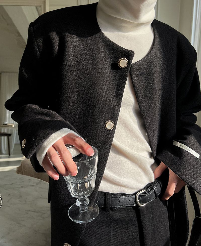 Sold winter tweed jacket (2 color)