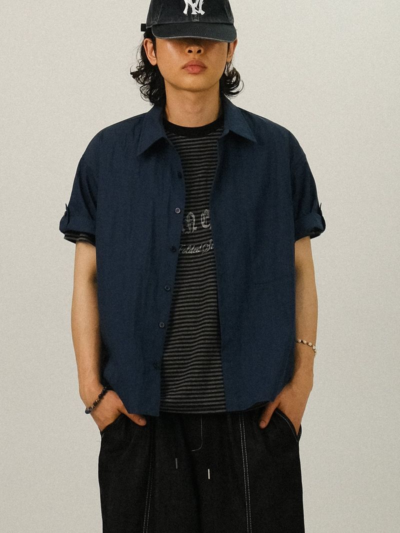 DEE Crop Roll-up Half Work Shirts