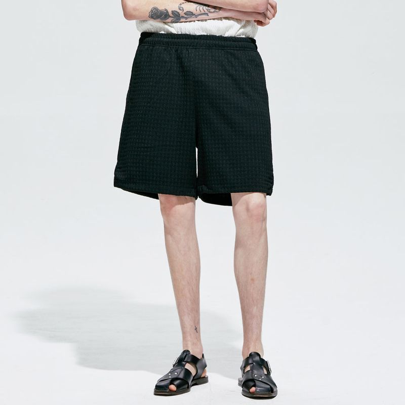 S SY（エスエスワイ）の「2WAYワッフルハーフバンディングパンツ ブラック（パンツ）」