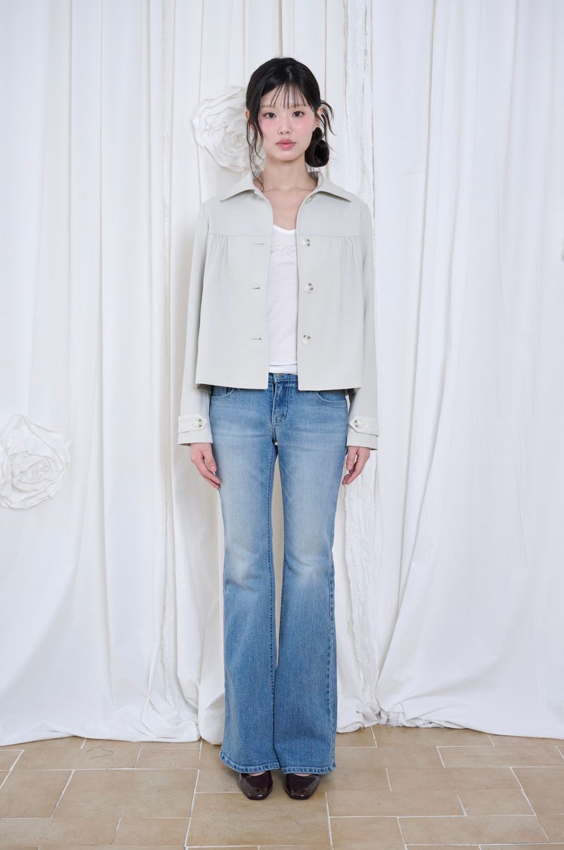 Sophie Shirred Trench Jacket (2 colors)