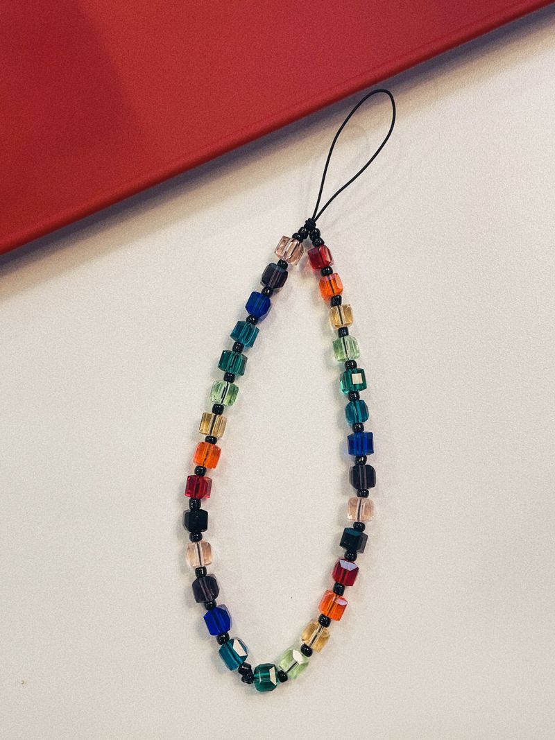 Rainbow Crystal Phone Strap