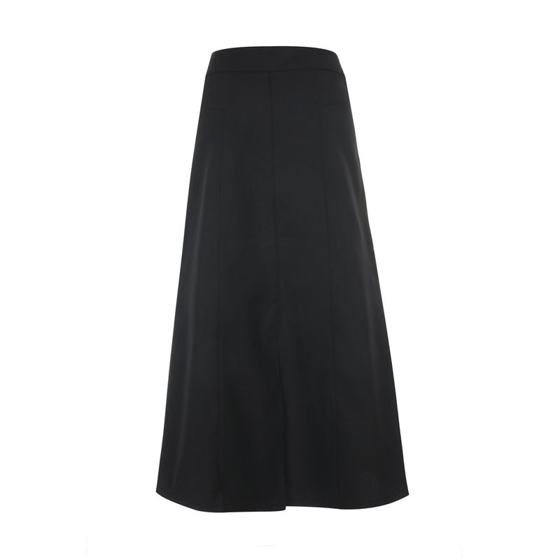 Folded check maxi skirt 001