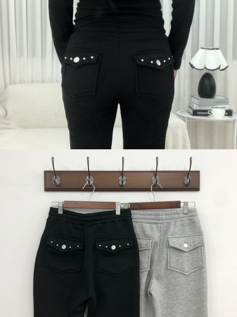 onthenextpage（オンザネクストページ）の「Silver Stud Bootcut Pants（Pants）」