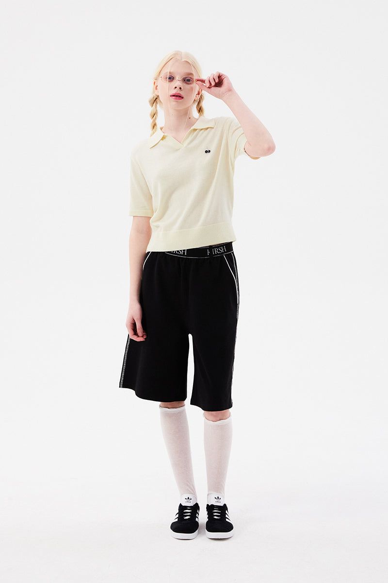 MONO CHERRY OPEN COLLAR KNIT [IVORY]