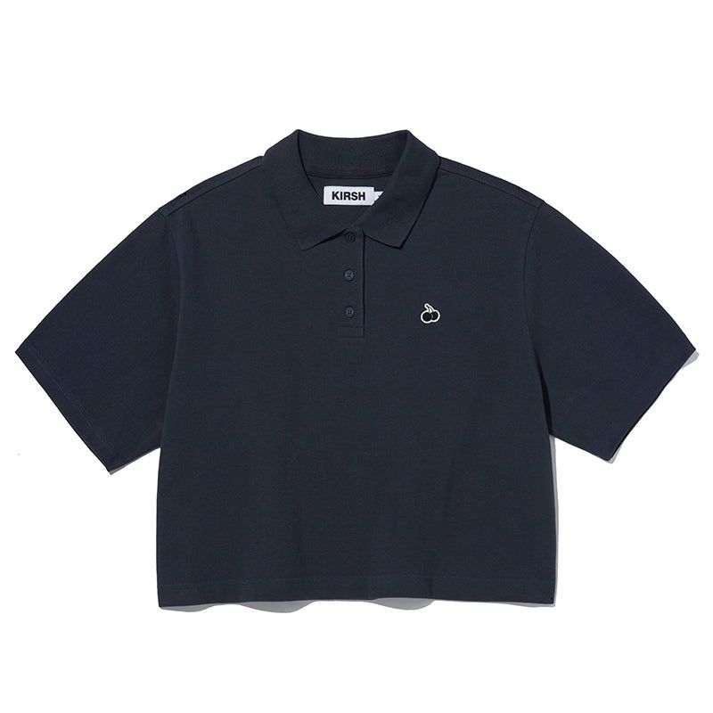 MONO CHERRY CROP PIQUE [DARK NAVY]