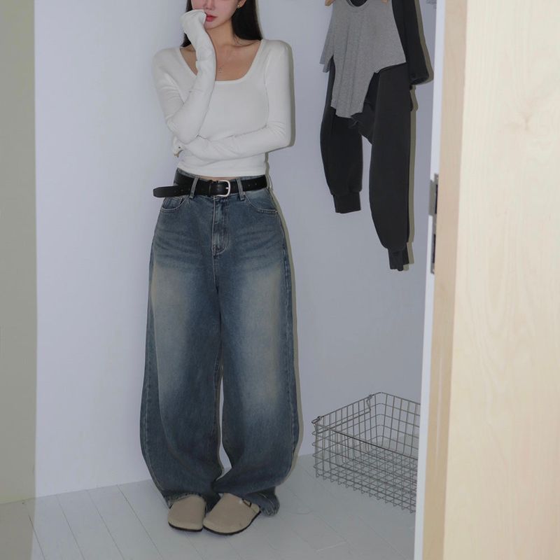 [MADE] BALLOON AND WIDE DENIM PANTS