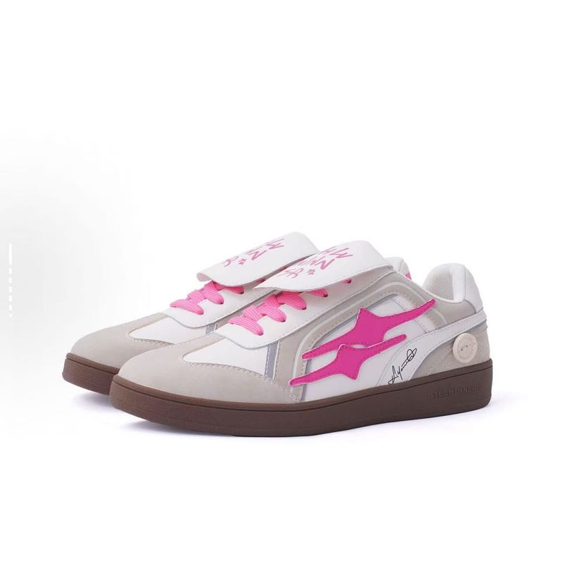 KILLWINNER Pink ジャーマントレーニングシューズ,レトロ アンド スタイリッシュ シューズ,ユニセックススタイル