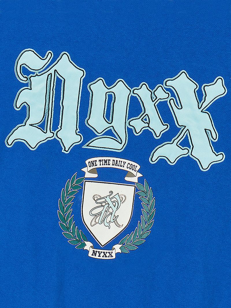 EMBLEM PATCHWORK SWEATSHIRT (BLUE)