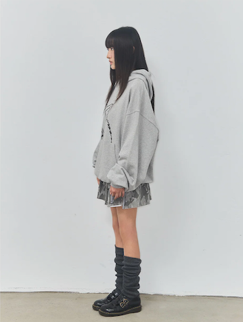 CAT GIRL HOODIE - GRAY