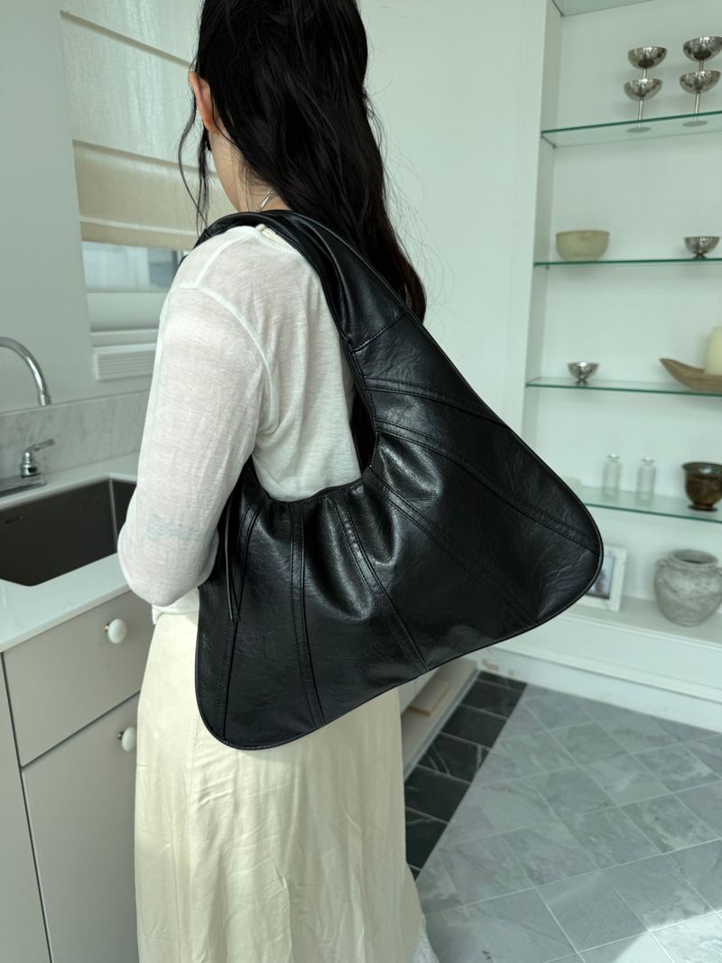 Leather Mush Bag (black)
