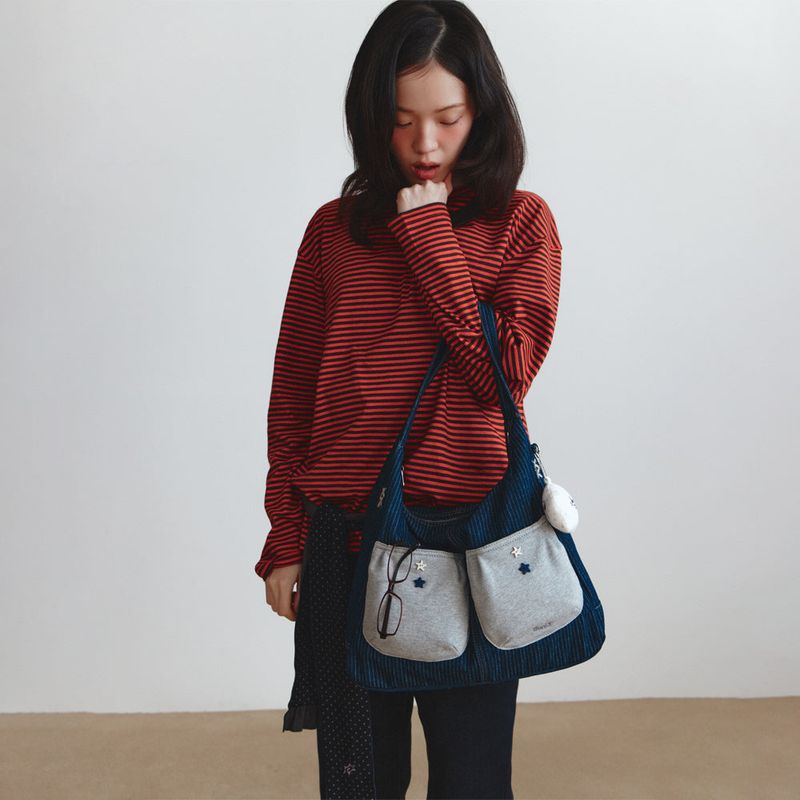 Denim Hobo Bag (Blue)